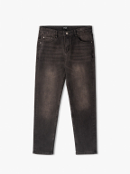 Quần Jeans Đen Regular Túi Chéo QJ082 Màu Đen