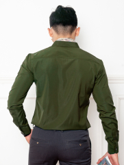 Áo Sơ Mi Màu Rêu ASM938
