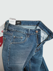Quần Jeans Trơn Form Slimfit QJ014 Màu Xanh