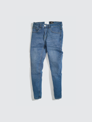 Quần Jeans Trơn Form Slimfit QJ021 Màu Xanh Biển