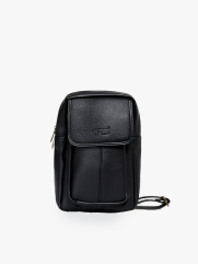 Túi đeo chéo có túi nhỏ màu đen TX009