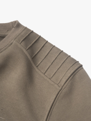 Áo Sweatshirt Regular Sọc Gân AS002 Màu Xám