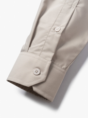 Áo Sơ Mi Slimfit Phối Hai Sọc SM127 Màu Be