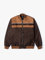 Áo Khoác Da lộn Regular Phối Màu AK047