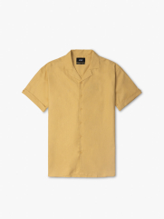 Áo Sơ Mi Linen Trơn Cổ Cuban Form Loose SM120