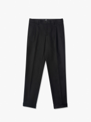 Quần Tây Xếp Li Thêu Form Slimfit Crop QT055