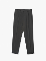 Quần Tây Xếp Li Thêu Form Slimfit Crop QT055