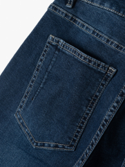 Quần Jeans Xanh Regular Phối Dây Viền QJ074 Màu Xanh