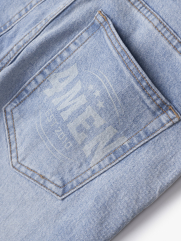 Quần Jeans Xanh Wash Laser Túi Sau Form Slim-Cropped QJ092