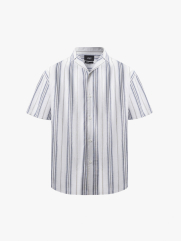 Áo Sơ Mi Linen Sọc Tay Ngắn Form Loose SM148