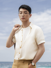 Áo Sơ Mi Linen Tay Ngắn May Tag 4MEN Form Regular SM146 Màu Trắng