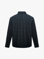 Áo Overshirt Vải Caro Flannel Thêu Heritage Form Loose SM166 Caro Xanh Lá
