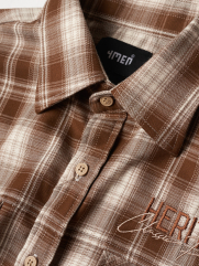 Áo Overshirt Vải Caro Flannel Thêu Heritage Form Loose SM167