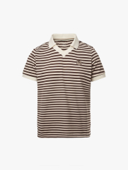 Áo Polo Sọc Cổ Tim In Logo Tròn 4M Ở Ngực Form Slimfit PO151