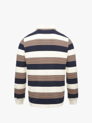 Áo Rugby Shirt Sọc Ngang In Logo Preppy Heritage Ở Ngực Form Regular PO150 Sọc Xanh Đen