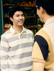 Áo Rugby Shirt Sọc To In Logo Preppy Heritage Ở Ngực Form Regular PO152 Sọc Xám