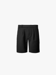 Quần Short Linen Xếp Ly Form Straight QS070 Màu Đen