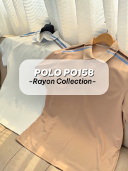 Áo Polo Rayon Phối 2 Sọc Ở Vai Form Regular PO158 Màu Be