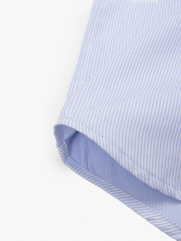 Áo Sơ Mi Sọc Thêu Huy Hiệu M Form Tailored SM180 Sọc Xanh Biển