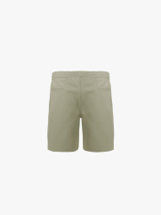 Quần Short Kaki Lưng Thun Gắn Nhãn Trang Trí Form Straight QS067 Màu Be Nhạt