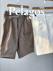 Quần Short Kaki Sidetab Xếp Ly Form Regular QS069 Màu Be