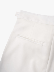 Quần Tây Sidetab Hai Bên Slimfit Trơn QT067 Màu Trắng