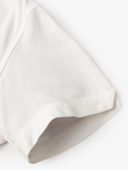 Áo Sơ Mi Linen Trắng Thêu Hình Mỏ Neo 4M Form Regular SM184 Màu Trắng