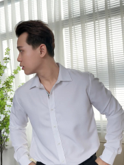 Áo Sơ Mi Phối Dây Sọc Ở Nẹp Form Slimfit SM162
