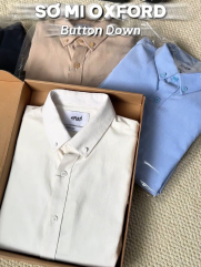 Áo Sơ Mi Vải Oxford Trơn Form Regular SM158 Màu Xanh Biển