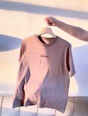 Áo Thun In Cao Leisure Form Slimfit AT158 Màu Nâu Nhạt