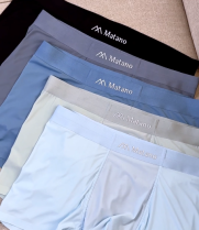 Quần Boxer Lụa Băng Basic QL065 Màu Xanh Biển Nhạt