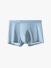 Quần Boxer Lụa Băng Phối Lưới Hai Bên QL068 Màu Xanh Biển