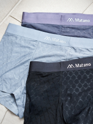Quần Boxer Lụa Băng Thông Hơi Hoạ Tiết QL069 Màu Đen