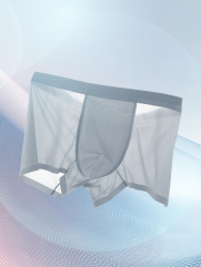 Quần Boxer Lụa Băng Thông Hơi QL066 Màu Đen