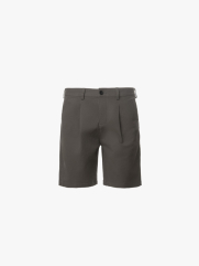 Quần Short Kaki Diễu 2 Bên Miệng Túi Form Straight QS074 Màu Xám Đậm