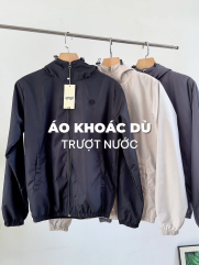 Áo Khoác Dù Trượt Nước Thêu 3D Logo 4M Form Regular AK075 Màu Đen