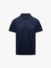 Áo Polo Thể Thao Phối In Logo 4MEN Club Sau Lưng Form Regular PO169 Màu Xanh Đen