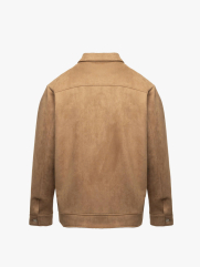 Áo Khoác Da Lộn Dây Kéo Form Regular AK079 Màu Bò