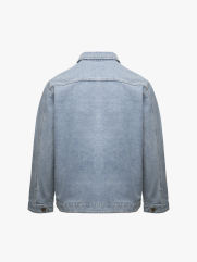 Áo Khoác Jean Trơn Túi Hộp 2 Bên Form Regular AK077 Màu Xanh Biển Nhạt