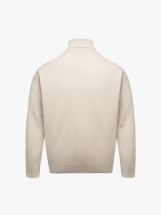 Áo Len Cổ Lọ Thêu 4M Ở Cổ Form Regular AL015 Màu Be