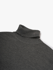 Áo Len Cổ Lọ Thêu 4M Ở Cổ Form Regular AL015 Màu Xám Muối Tiêu