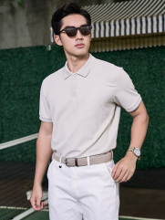 Áo Polo Cool-X Thêu Logo Tròn 4M Form Regular PO167 Màu Be