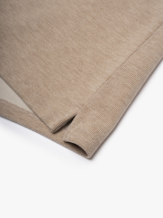 Áo Polo Dệt Kim Dây Kéo Form Slimfit PO174 Màu Nâu Nhạt