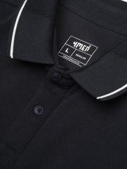 Áo Polo Phối Bo Cổ Dệt Mè Form Regular PO173 Màu Xanh Đen