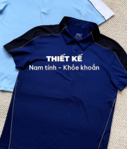 Áo Polo Thể Thao Phối In Logo 4MEN Club Sau Lưng Form Regular PO169 Màu Xanh Biển