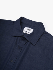 Áo Sơ Mi Denim Thêu Just Breath Form Regular SM196 Màu Xanh Biển Đậm