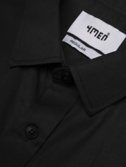 Áo Sơ Mi Tay Ngắn Thêu Logo M Form Regular SM197 Màu Đen