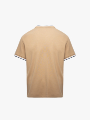 Áo Thun Cổ Tròn Phối Bo Form Regular AT180 Màu Nâu Nhạt