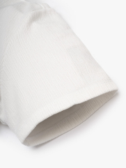 Áo Thun Dệt Kim Thêu Logo M Form Regular AT181 Màu Trắng