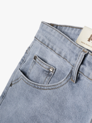 Quần Jean Xanh Thêu Logo 4M Form Slim QJ118